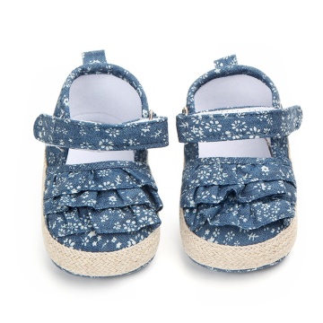 Canvas Baby Shoes Denim Princess Shoes For Girls Soft Soled Baby Girls Shoes Summer Cotton Newborn Girl First Walkers