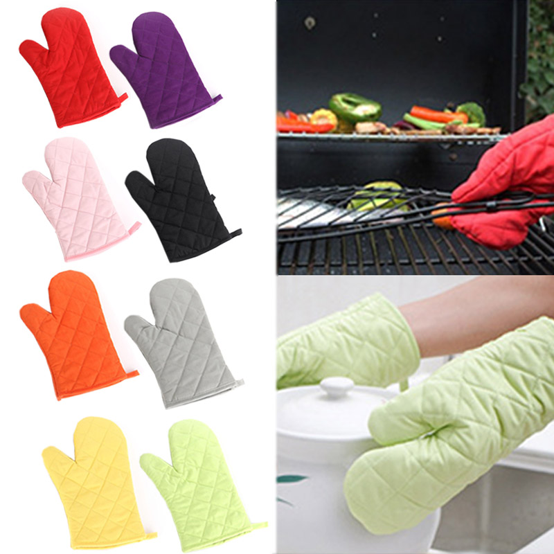 1PC High-temperature Microwave Oven Gloves Cotton Thick Heatproof Mitten Kitchen Cooking Microwave Oven Mitt Insulated Non-slip
