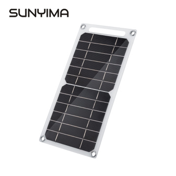 SUNYIMA Monocrystalline Solar Panel 5V USB 6W Semi Flexible Solar Cell DIY Module Power Bank Battery Charger for Camping Hiking