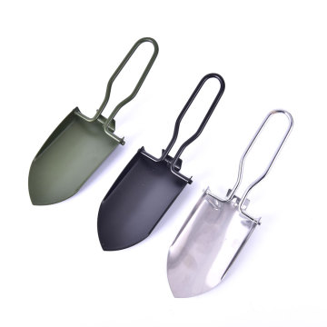 1 Set Mini Stainless Steel Collapsible Shovel Camping Spade With Cloth Package Garden Tools