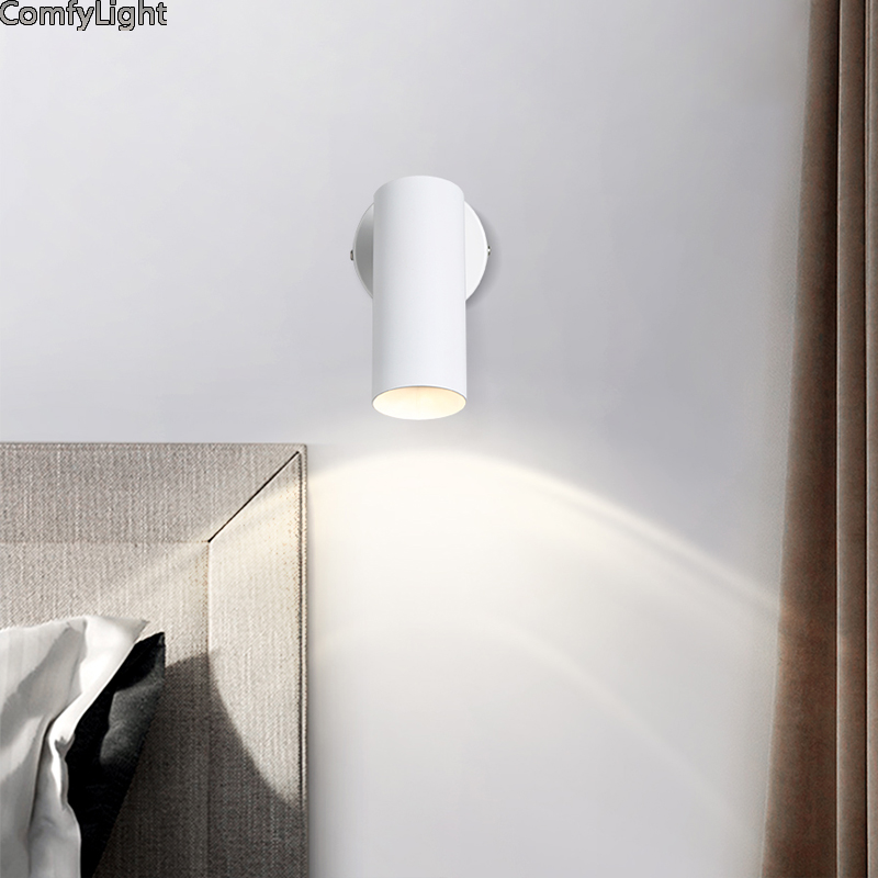 Modern minimalist LED wall lamp bedroom bedside reading Spot lamp wall light room bathroom mirror light direct creative aisle