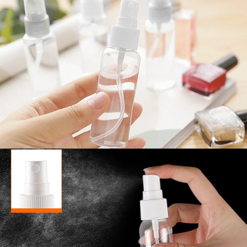 4pcs Liquid Spray Bottle Water Sprayer Portable Mini Makeup Cosmetic Perfume Divider Bottle Reusable Empty Dispenser Jar 100ml