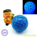 Bescon Glowing Polyhedral 100 Sides Dice Acid Blue, Luminous D100 Dice, 100 Sided Cube, Glow in Dark D100 Game Dice