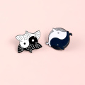 Yin Yang Taichi Enamel Pin Custom Koi Whale Brooches Clothes Shirt Lapel Backpack Fish Badge Balance Jewelry Gift for Friends