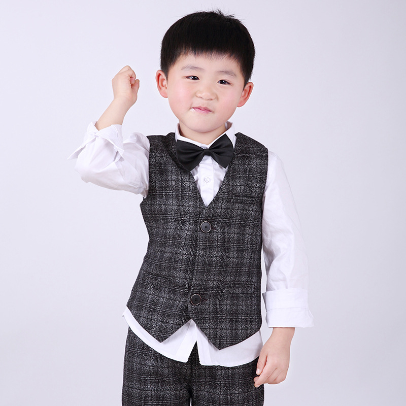 Boys suits for weddings enfant garcon mariage boys blazer jogging garcon Gentleman Kids Vest Pants 2Pcs ceremony Costumes F157