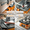 WX572 Multifunctional Table Panel Saw Curve Saw Woodworking Table Sawing Machine For Wood/PVC/Aluminum/Tile Cutting 220V 650W