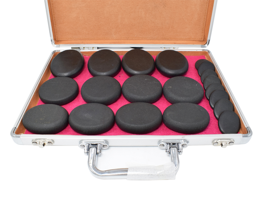 20pcs/set lava Natural Energy Massage stones massage stone hot spa rock basalt stone with heater box 110-240V