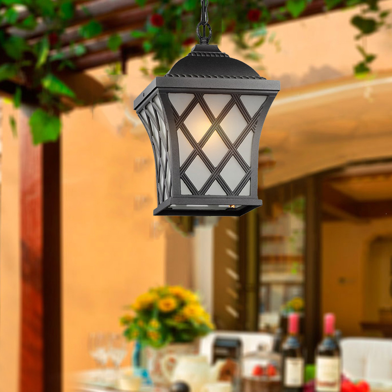 Vintage Outdoor Pendant lights for Courtyard Garden Balcony Retro Europe Style ceiling pendant lamp yard pathway landscape lamp