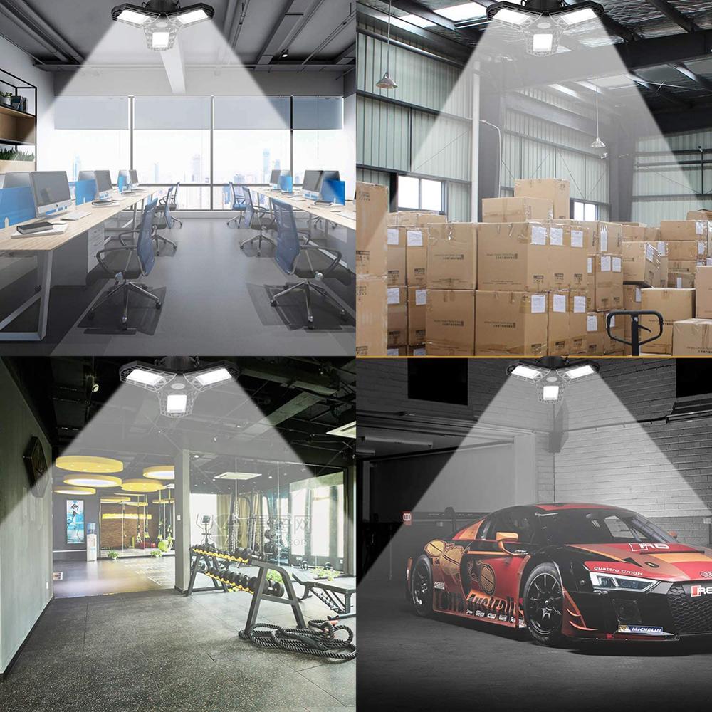 NICLUX LED Garage Light AC85 - 265V Super Bright Deformation 60W High Bay Lamp Industrial Lighting for Workshop Warehouse