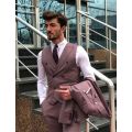 Beach Mens Suits Two Button Peaked Lapel Groom Wear Wedding Tuxedos Formal Prom Cocktail Best Man Blazer Suit (Jacket+Pants)