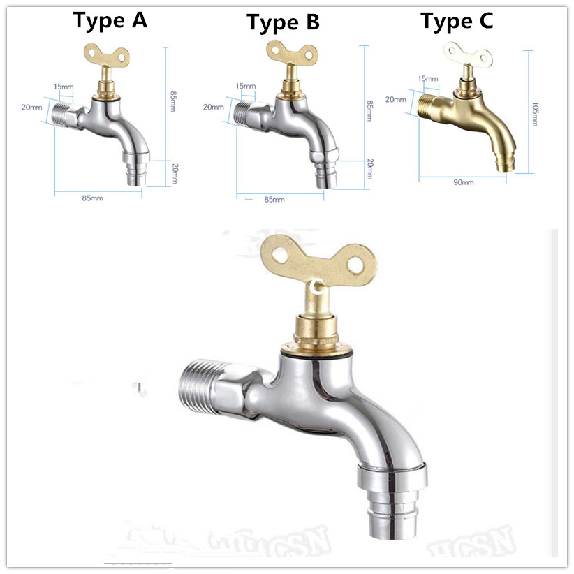 Washing Water Tap with Lock Key Copper/alloy Faucet Single Outdoor Anti-theft Faucet
