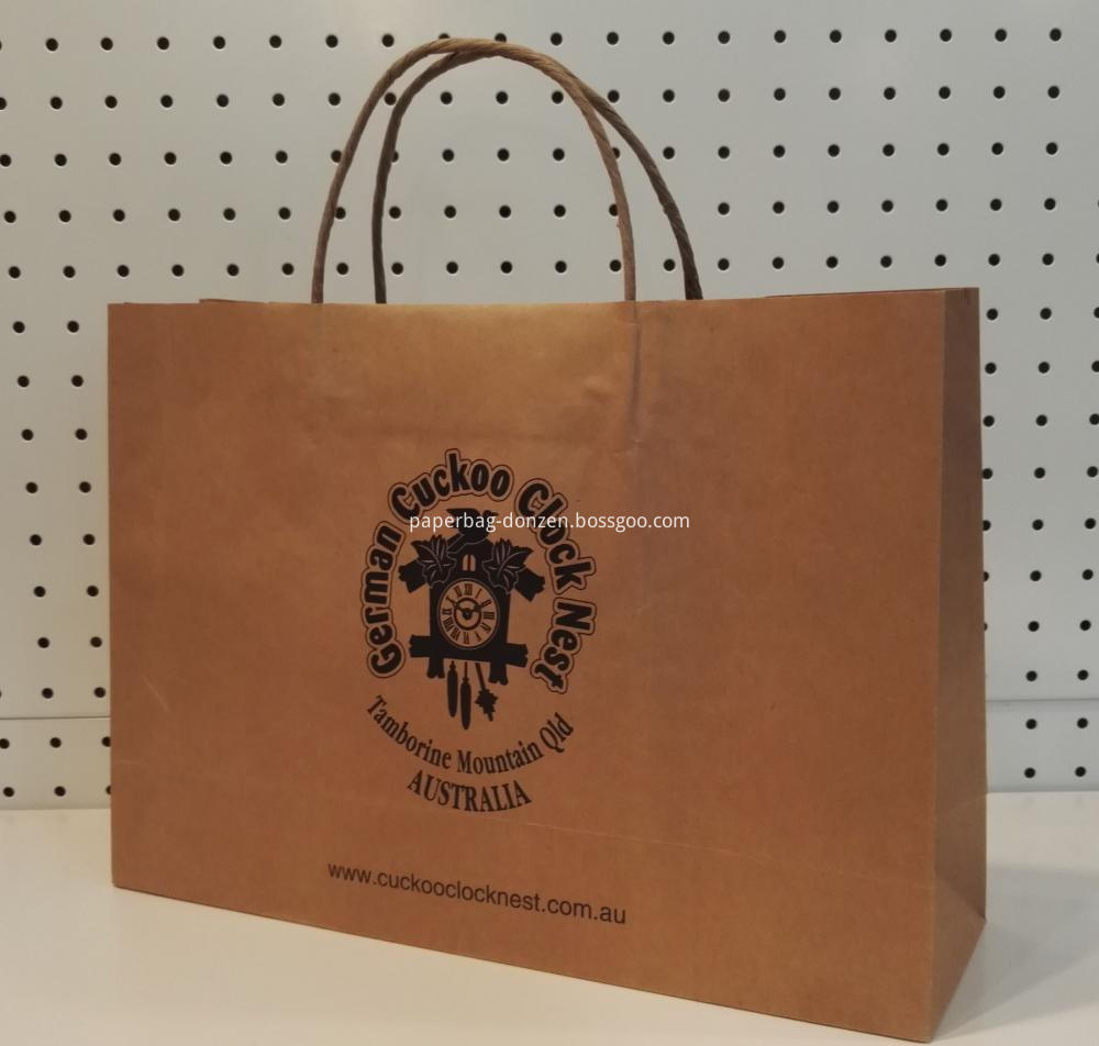 Brown Paper Grocery Bag With Handle