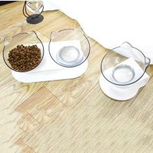 Non-toxic Food Bowl With Stand White Elevated Cat Dog Water Bowl Detachable Pet Feeding