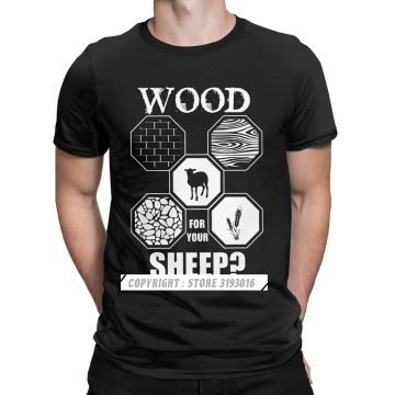 Men's HipHop T Shirts Wood For Your Sheep Board Game Settlers Of Catan Wheat Gamer Tee Shirt Christmas Streetwear