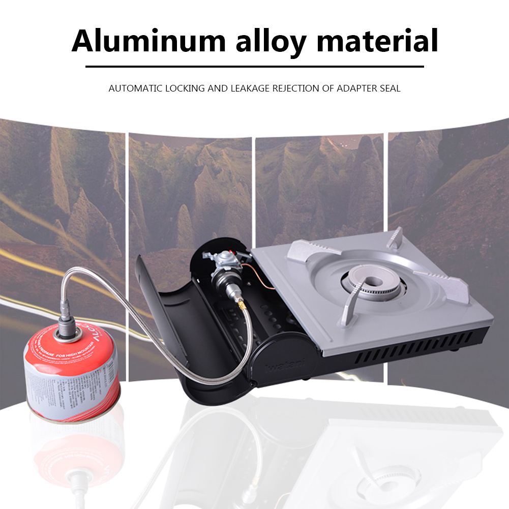 Aluminum Alloy Outdoor Camping Hiking Stove Adaptor Gas Cartridge Tank Cylinder Converter for Split Type Furnace Gas Torch