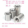 10pcs/lot M3M4M5 416 High strength stainless steel through hole pressure rivet stud rivet nut column Hole Dia 4.2/5.4/7.21154