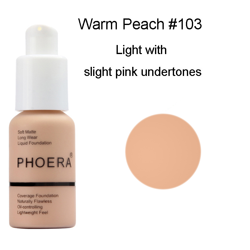 PHOERA Foundation Concealer Full Coverage Makeup Matte Brighten long lasting UK