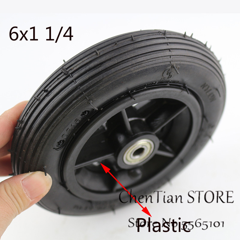 6x1 1/4 tyre 6 Inch Pneumatic Tire Motorcycle Scooter Inflation Wheel With Hub With Inner Tube Electric Scooter E-bike 150MM
