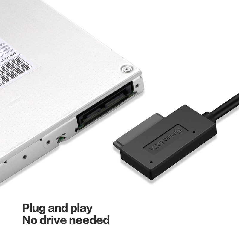 1/2 PCS Notebook Optical Drive Line SATA To USB Adapter Cable 6+7P SATA To USB2.0 Easy Drive Line Transfer Box Cables Connectors