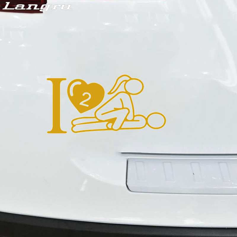 Langru I Love To Have Sex Sexy Girl Guy Heart Car Truck Window Vinyl Decal Sticker Accessories Jdm