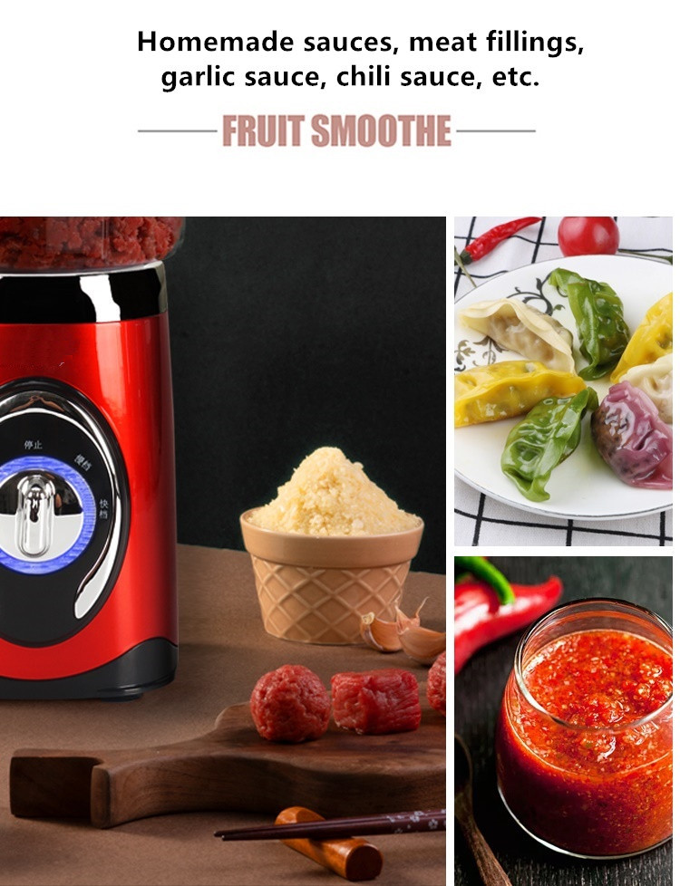 220V Electric Juicer Automatic Multifunctional Household Meat Grinder Soybean Milk Fruit Juice Blender EU/AU/UK Plug