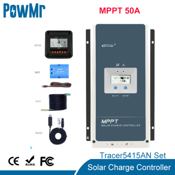 EPever 50A MPPT Solar Charge Controller 12V 24V 36V 48V for Max 150V Solar Panel Input Backlight LCD Battery Charger Tracer MPPT
