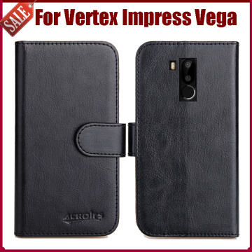 Hot Sale! Vertex Impress Vega Case New Arrival 6 Colors High Quality Flip Leather Protective Cover Case Phone Bag