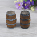 1:12 Scale Mini Dollhouse Wooden Red Wine Barrel Miniature Beer Barrel Beer Cask Beer Keg for Dolls House Decoration Accessories