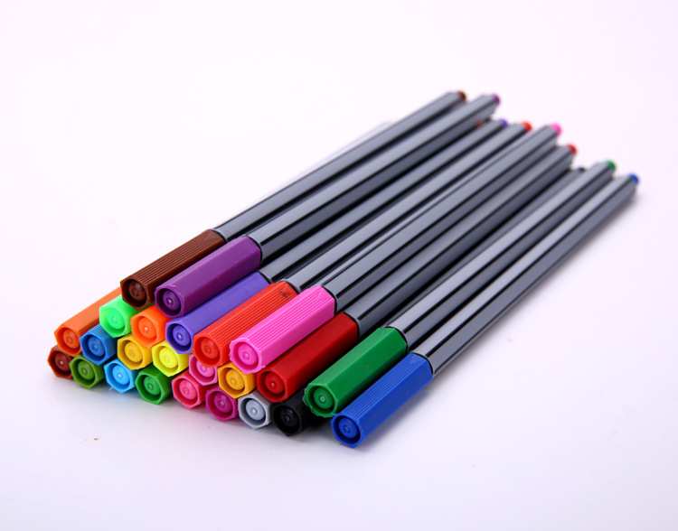 2016 Art Marker Pens 24 Assorted Colours ( Point 88) Fine Superfine Marco For Graffiti Hook Fiber Pen Material DP037