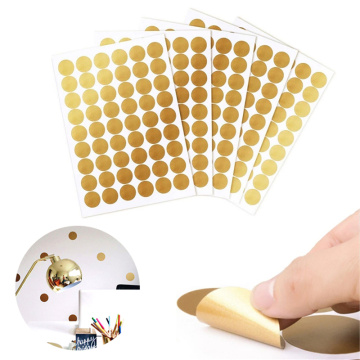 Fashion 1Paper 54 pcs Round Golden Polka Dots DIY Morden Wall Stickers Home Decor Accessories Decoration Stickers & Posters New