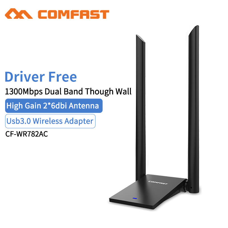 CF-WU782AC USB 3.0 1300Mbps Long range Network Card Wireless WiFi Adapter+High gain Dual 6dbi Antenna wifi adapter 802.11 ac