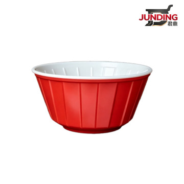 800ml Red White Disposable Bowl Recyclable
