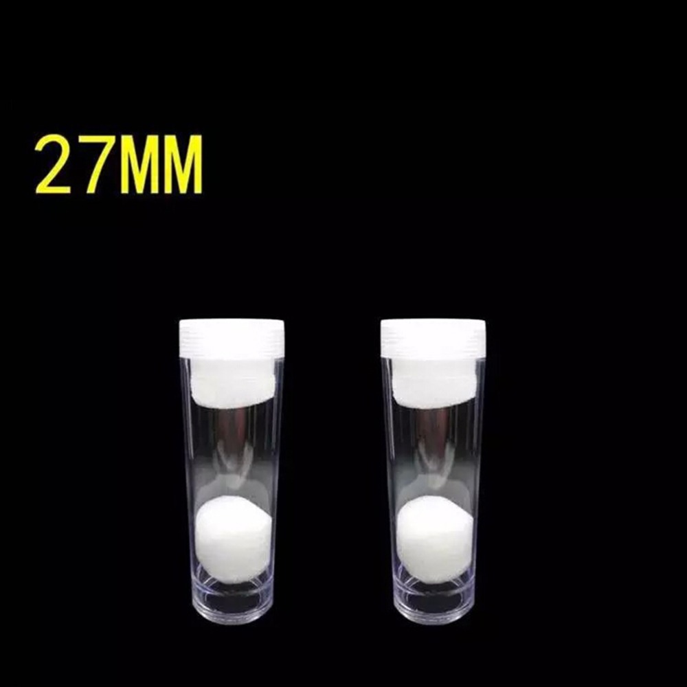 27mm Transparent Plastic Coins Storage Tube Protective Lab Tube Holder Coins Collect Protect Prevent Damage Gross Ware Tool