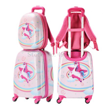 kid's Luggage set Cute Cartoon travel suitcase with wheels backpack 20'' girls school trolley luggage bag children's gift Cabin