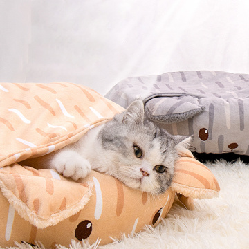 Pet bed for cat kennel cushion blanket products for pets accessories for cats sleeping bag house cama para gato domek dla kota