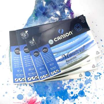 Canson 300g/m2 Aquarelle Painting Watercolor Paper 8K/16K/32K 20Sheets Hand Painted Paint Watercolour Book Pad Art Supplies