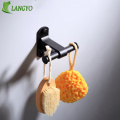 LANGYO 55CM Matte Black Bathroom Towel Hanger Bathroom Accessories Perforated Bathroom Accessories Easy To Install