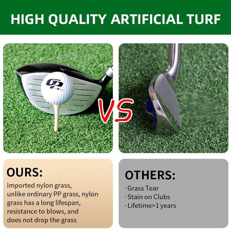 Wholesales Golf Range Mat Professional Hitting Mat Insert Tee Nylon Grass Golf Simulator Mat Outdoor Sport Training Aids5