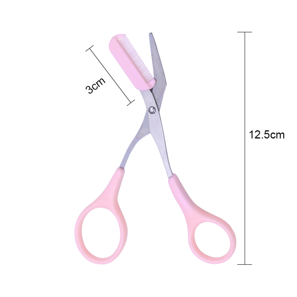 Mini Eyebrow Trimmer Scissors with Comb Eyebrow Grooming Beauty Tool Women Men eye brow trimmer Eyelash Hair Clips