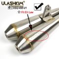 e13-XSQ-400-01 Mark Universal Motorcycle Exhaust Muffler Link Pipe 304 stainless steel Slip on Escape Add Power at least 25%