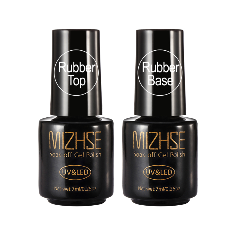 MIZHSE Gelpolish Rubber Base Top Coat UV Gel Nail Polish Art UV LED Varnish Lacquer UV Resin Primer Gel Clear Top Nails Liquid