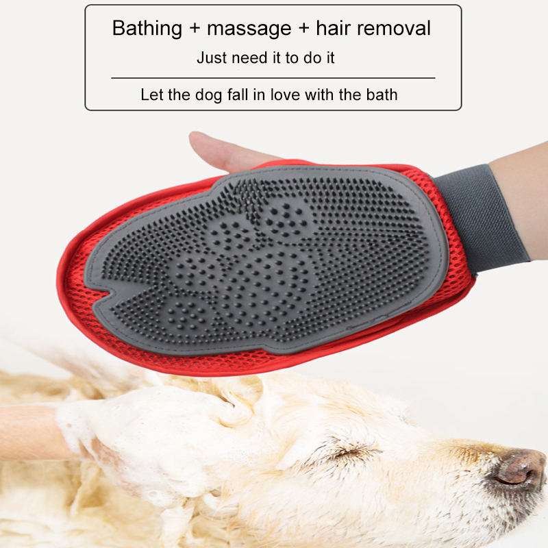 Pet Dog Cleaning Gloves Cat Dogs Bathing Massage Gloves Beauty Dog Accessories Cat Hair Grooming Left And Right Hand Available