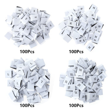 400pcs Clothing Labels S/M/L/XL Polyester Woven Size Tags Labels for Clothing DIY Apparel Sewing Fabric Garment Labels