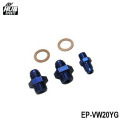 For VW Audi 20V 1.8T Top feed Injector Fuel Rail Turbo Kit Blue Aluminium Billet HQ Jdm HU-VW20YG