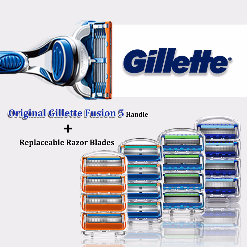 Gillette Fusion 5 layers Original Razor safety razor Cassettes for Shaving razor Include handle and razor blade heads