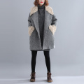 Oladivi Oversized Plus Size Women Wool Blends Coat Fashion Ladies Autumn Winter New Warm Overcoat Casual Loose Outerwear 8XL 7XL