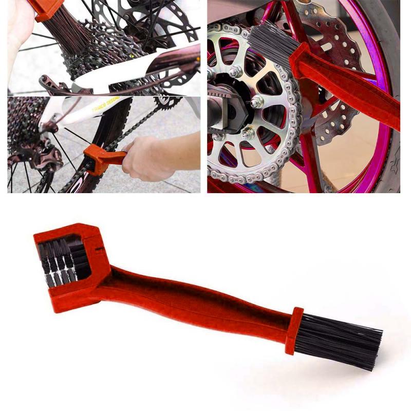Universal Car Accessories Rim Care Tire Cleaning Red Motorcycle Bicycle Gear Chain Maintenance Cleaner Dirt Brush Cleaning Tools