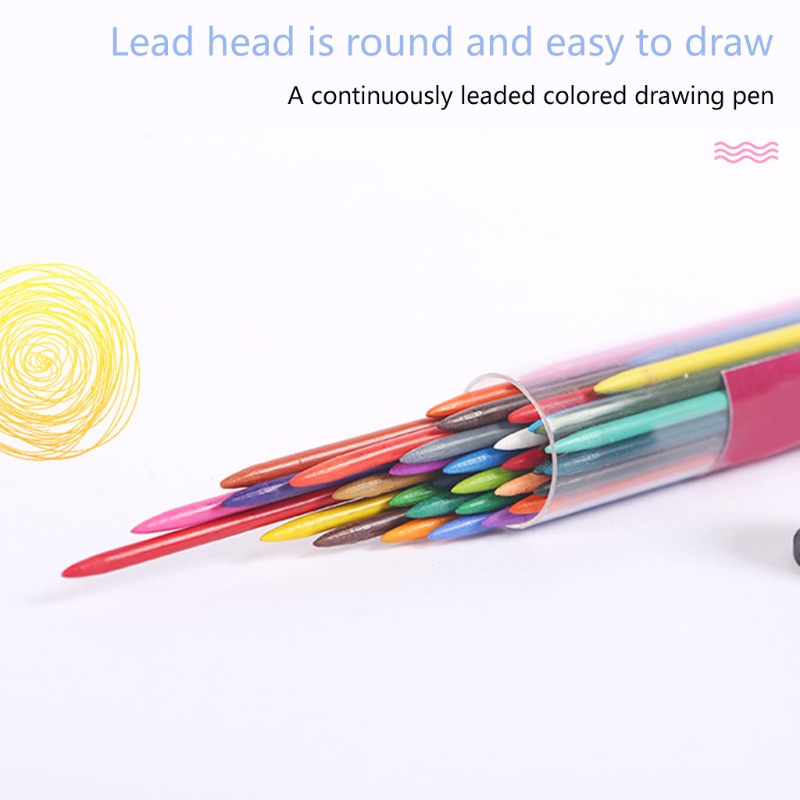 36 Colors 2.0mm Mechanical Pencils Set Writing Drawing Pencils Refill Leads Stationery School Office Supply New