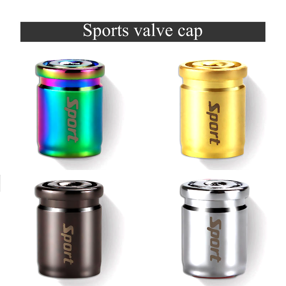 1Set Car Styling Zinc Alloy Anti-theft Sport Car Tire Valve Caps Wheel Tires Tire Stem Air Cap Airtight Covers