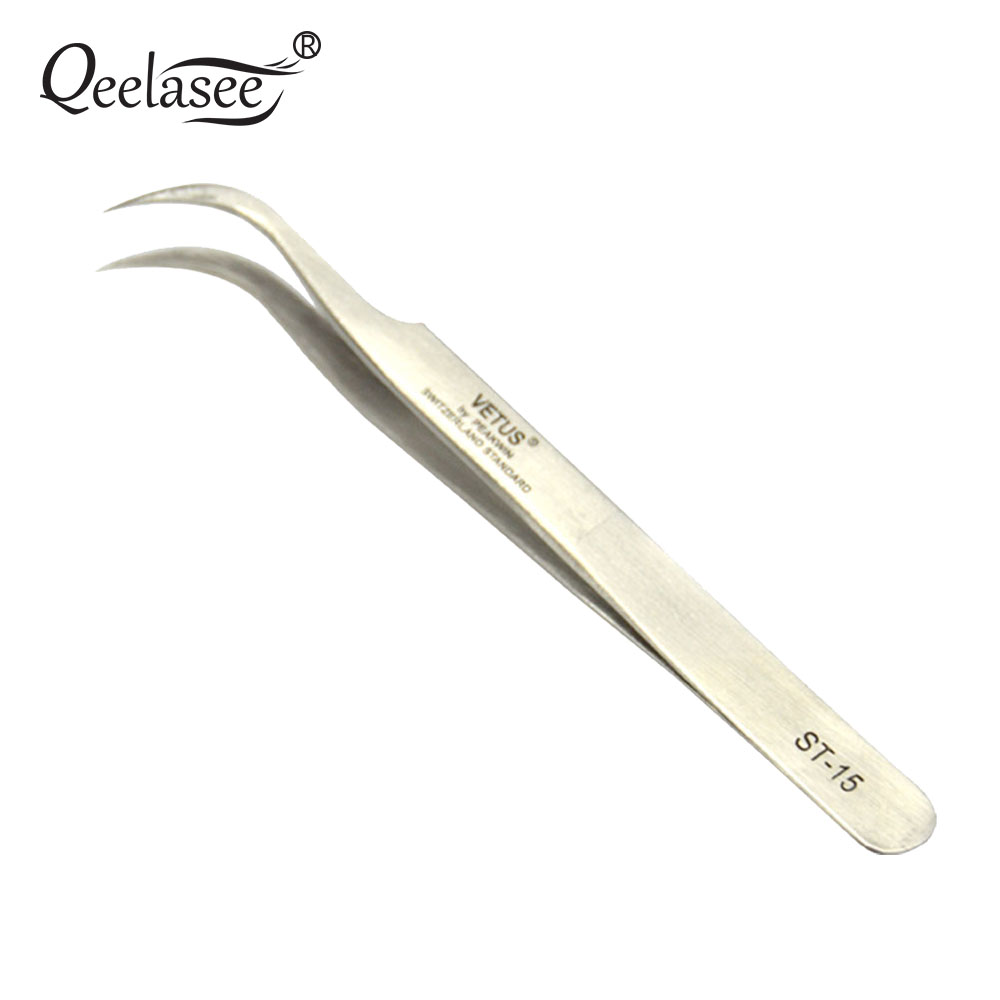 Genuine VETUS Tweezers Eyelash Tweezers for Eyelash Extension Tools ST-11/ST-12/ST-15/ST-17 Stainless Steel Tweezers